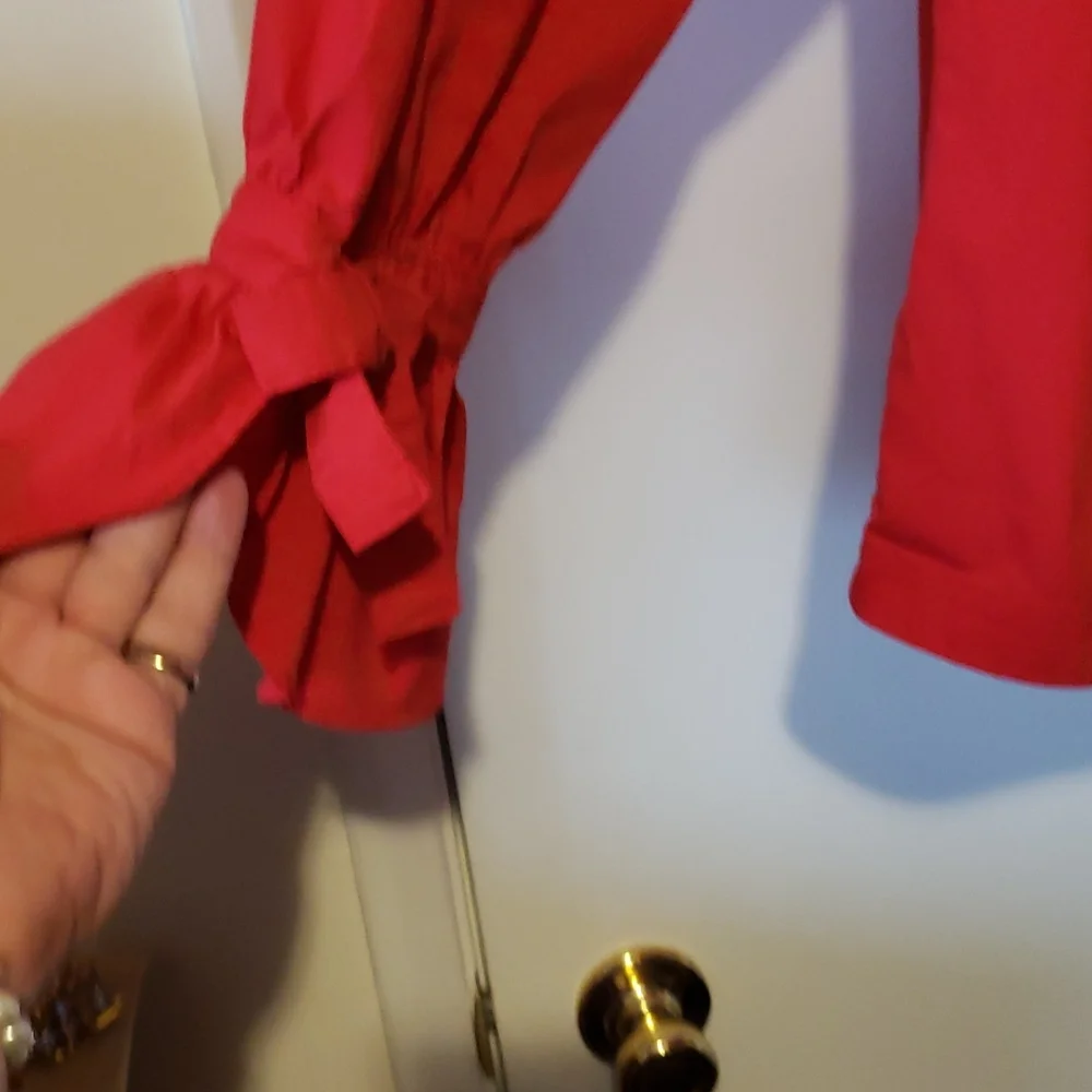 Marled Red Fiesta Blouse - Picture 4 of 9